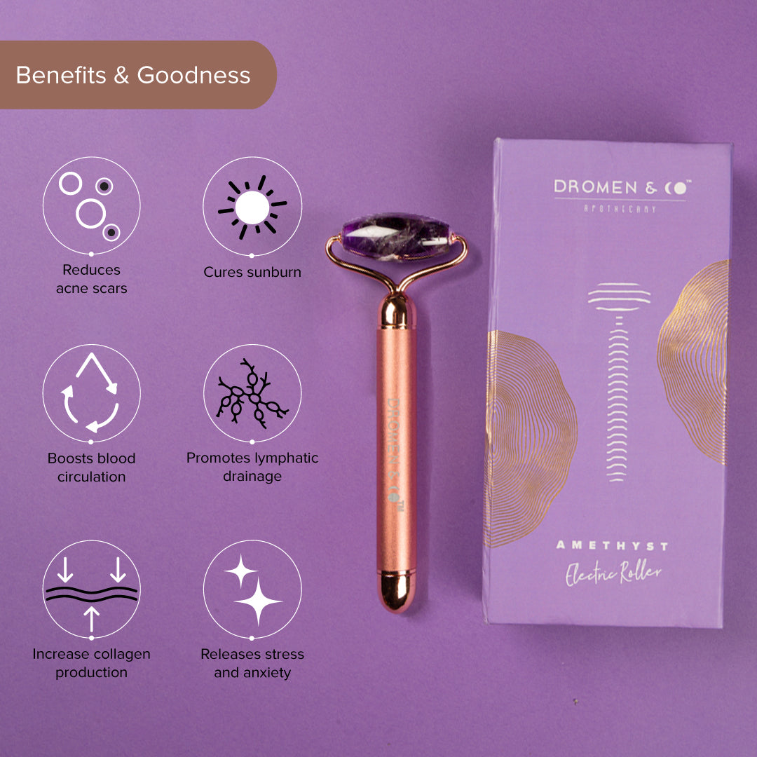 Dromen & Co Amethyst Electric Facial Roller