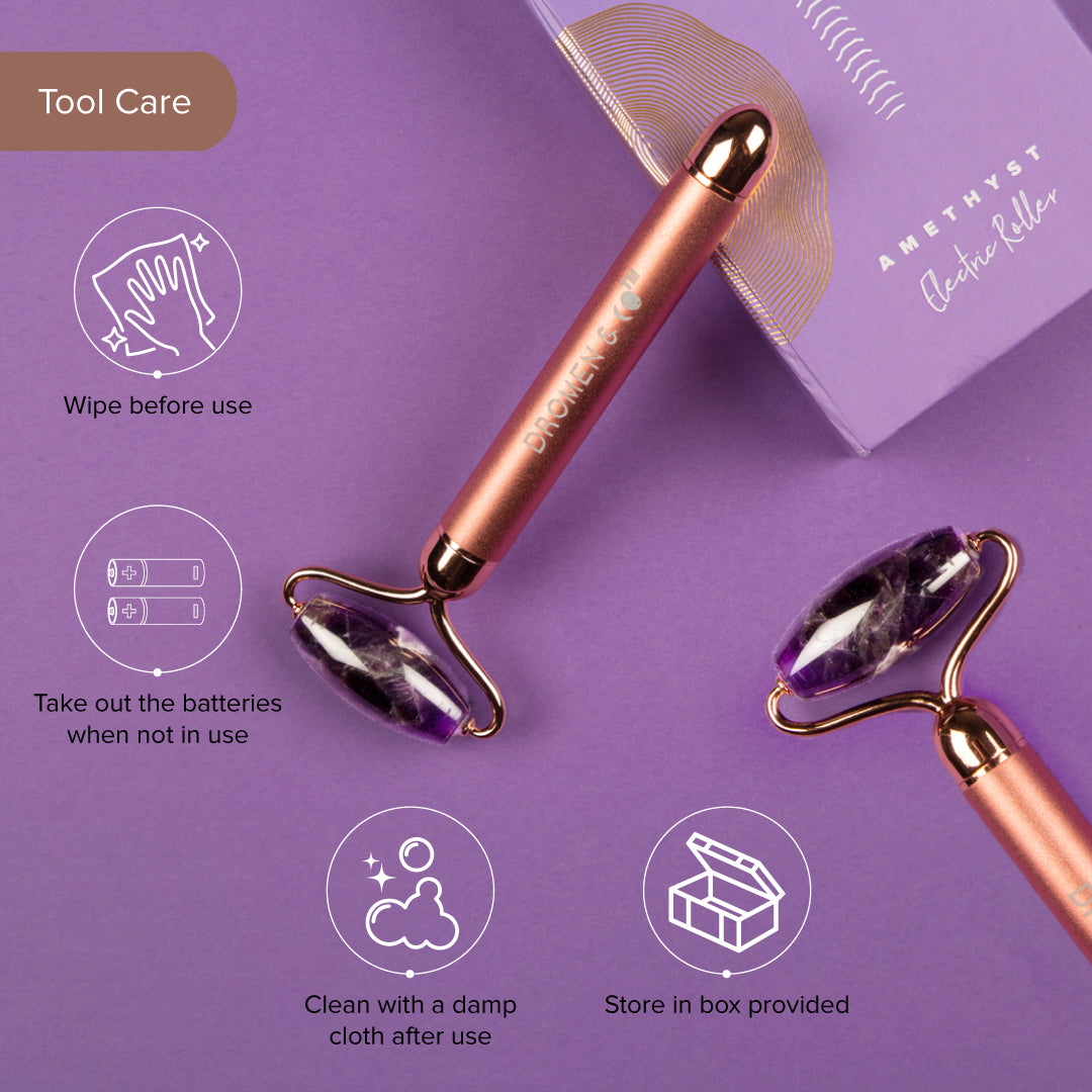 Dromen & Co Amethyst Electric Facial Roller