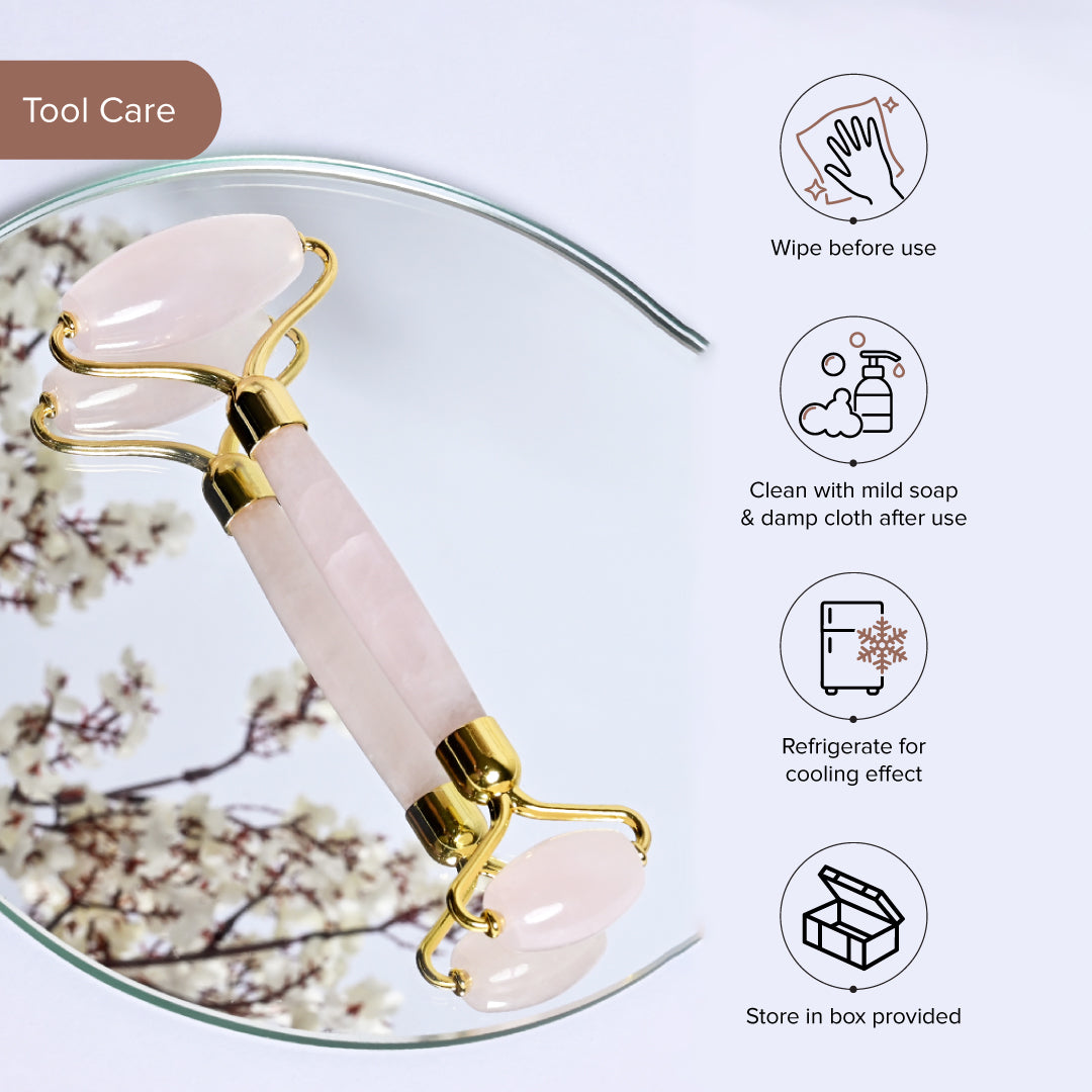 Dromen & Co Rose Quartz Facial Roller